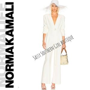 🆕⭐ Norma Kamali ivory single breasted jumpsuit